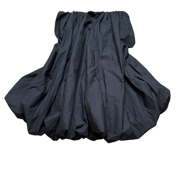 🖤 Ulla Johnson Black Cotton Bubble Hem Voluminous Skirt Size 0 Designer 🖤 - Picture 2 of 5